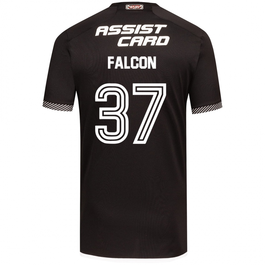 Herren Maximiliano Falcón #37 Schwarz-Weiss Auswärtstrikot Trikot 2024/25 T-Shirt Belgien