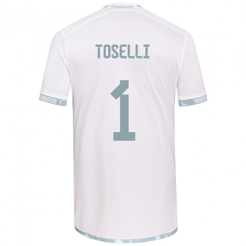 Heren Cristopher Toselli #1 Wit Grijs Uitshirt Uittenue 2024/25 T-Shirt België