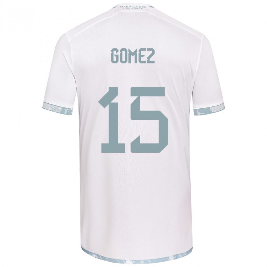 Heren Juan Pablo Gómez #15 Wit Grijs Uitshirt Uittenue 2024/25 T-Shirt België