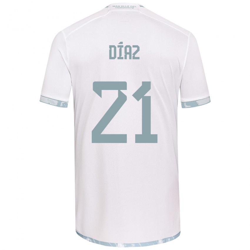 Heren Marcelo Díaz #21 Wit Grijs Uitshirt Uittenue 2024/25 T-Shirt België