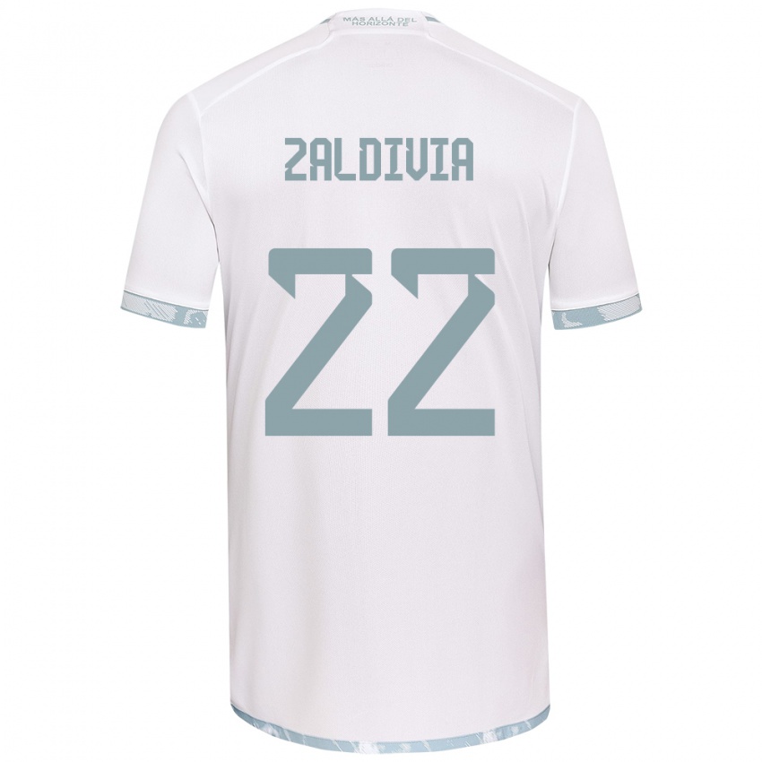 Heren Matías Zaldivia #22 Wit Grijs Uitshirt Uittenue 2024/25 T-Shirt België