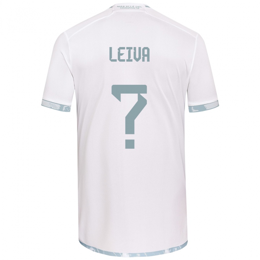 Heren Sergio Leiva #0 Wit Grijs Uitshirt Uittenue 2024/25 T-Shirt België