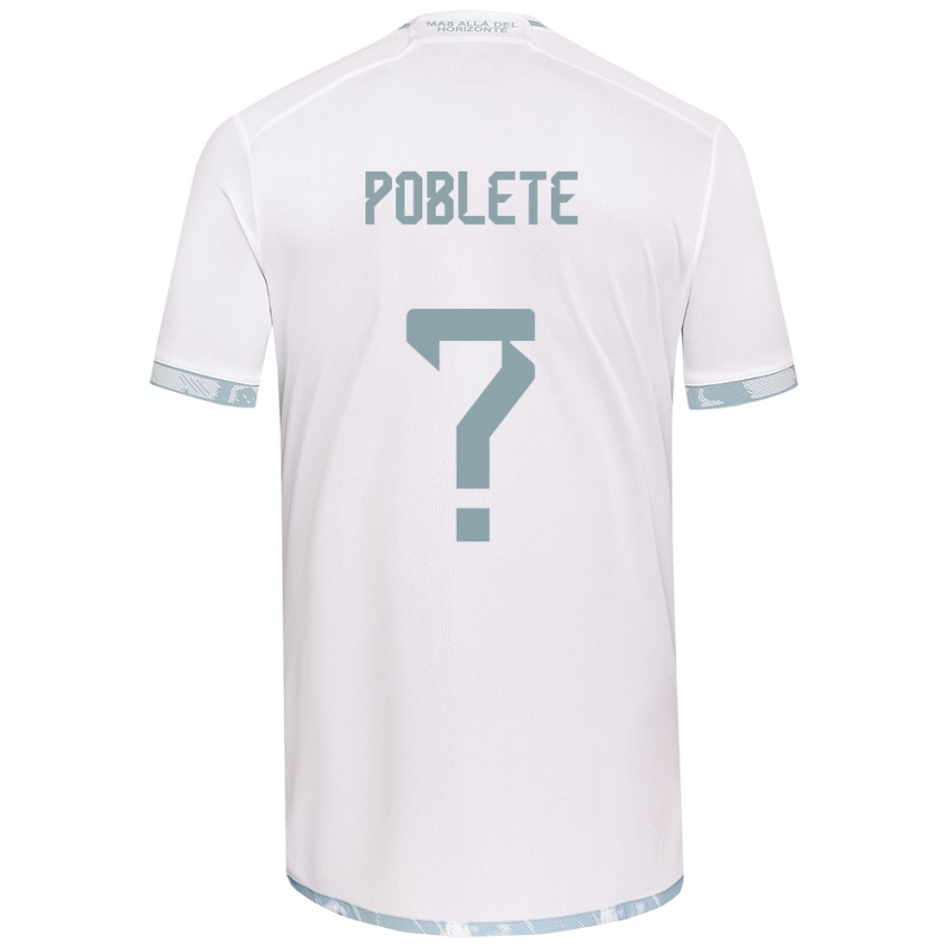 Heren José Poblete #0 Wit Grijs Uitshirt Uittenue 2024/25 T-Shirt België