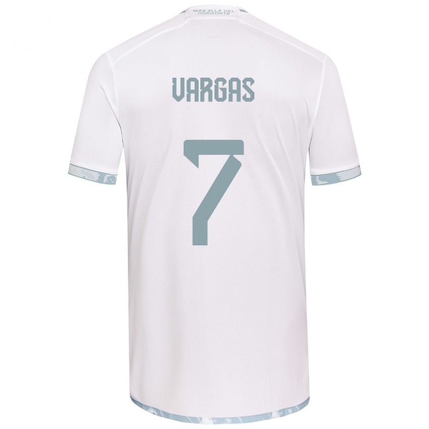 Heren Jeisson Vargas #7 Wit Grijs Uitshirt Uittenue 2024/25 T-Shirt België