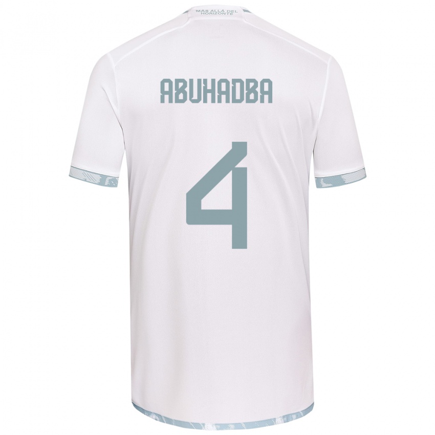 Heren Zacarías Abuhadba #4 Wit Grijs Uitshirt Uittenue 2024/25 T-Shirt België