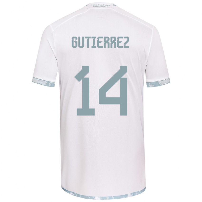 Heren Ana Gutiérrez #14 Wit Grijs Uitshirt Uittenue 2024/25 T-Shirt België