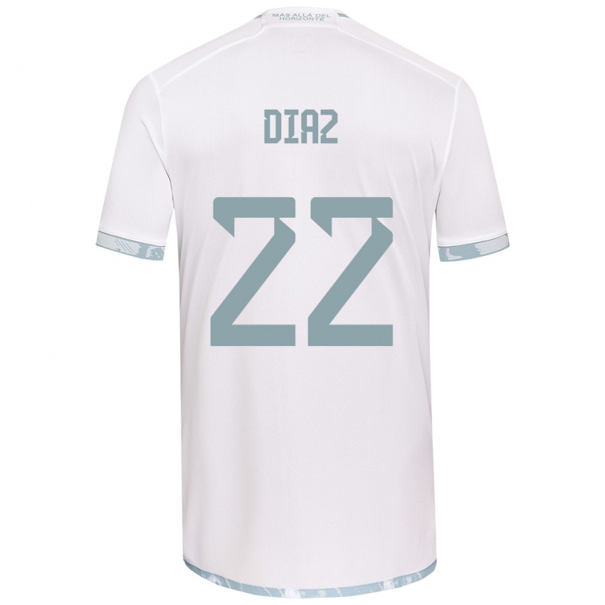 Heren Valentina Díaz #22 Wit Grijs Uitshirt Uittenue 2024/25 T-Shirt België