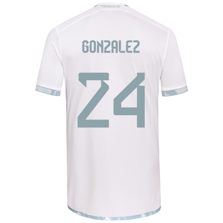 Heren Emma González #24 Wit Grijs Uitshirt Uittenue 2024/25 T-Shirt België