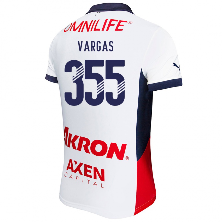 Heren Edgar Vargas #355 Wit Rood Blauw Uitshirt Uittenue 2024/25 T-Shirt België