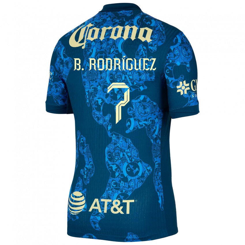 Homme Maillot Brian Rodríguez #7 Bleu Jaune Tenues Extérieur 2024/25 T-Shirt Belgique