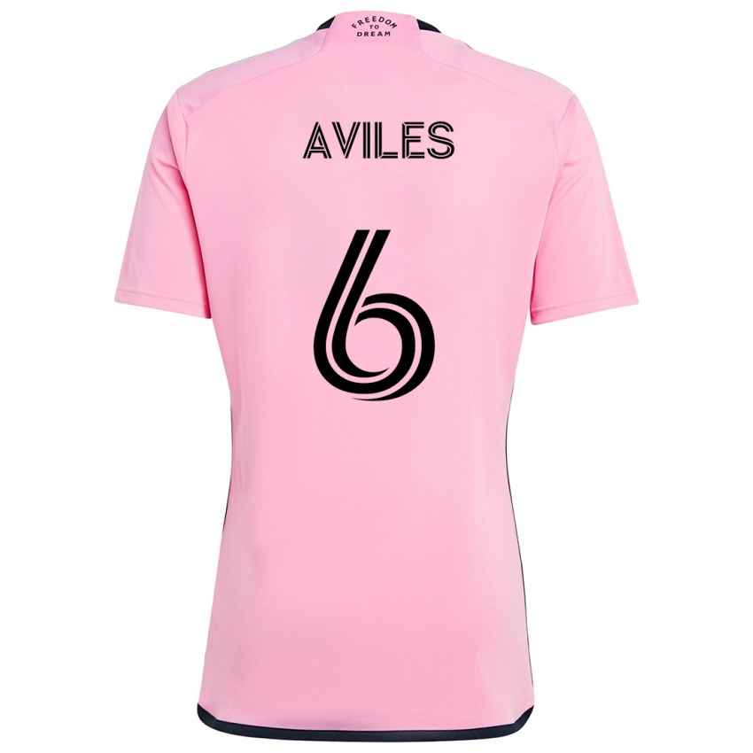 Dames Tomás Avilés #6 Roze Thuisshirt Thuistenue 2024/25 T-Shirt België