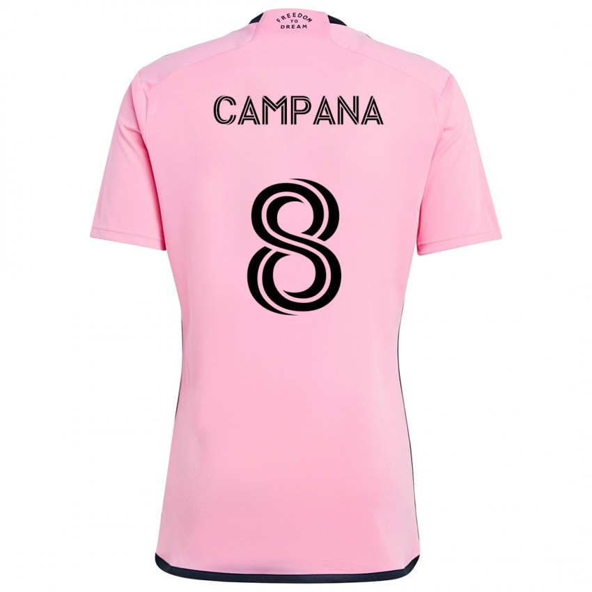 Dames Leonardo Campana #8 Roze Thuisshirt Thuistenue 2024/25 T-Shirt België