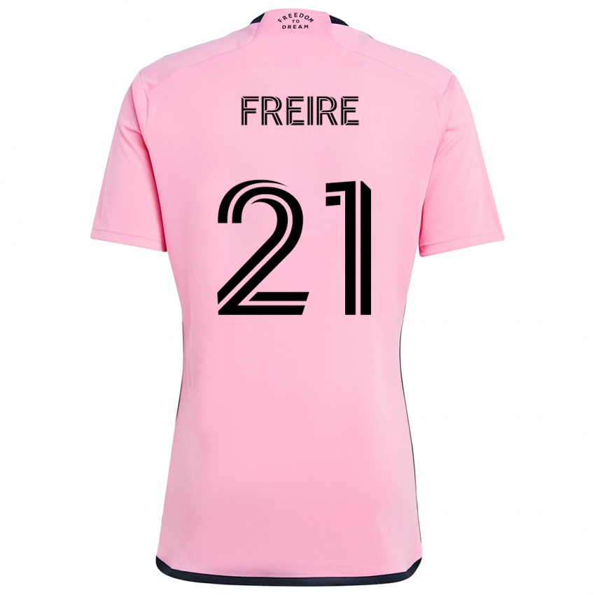 Dames Nicolas Freire #21 Roze Thuisshirt Thuistenue 2024/25 T-Shirt België