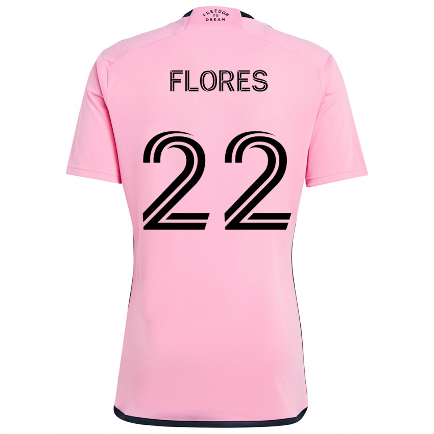 Dames Alejandro Flores #22 Roze Thuisshirt Thuistenue 2024/25 T-Shirt België