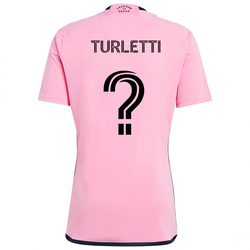 Dames Mateo Turletti #0 Roze Thuisshirt Thuistenue 2024/25 T-Shirt België