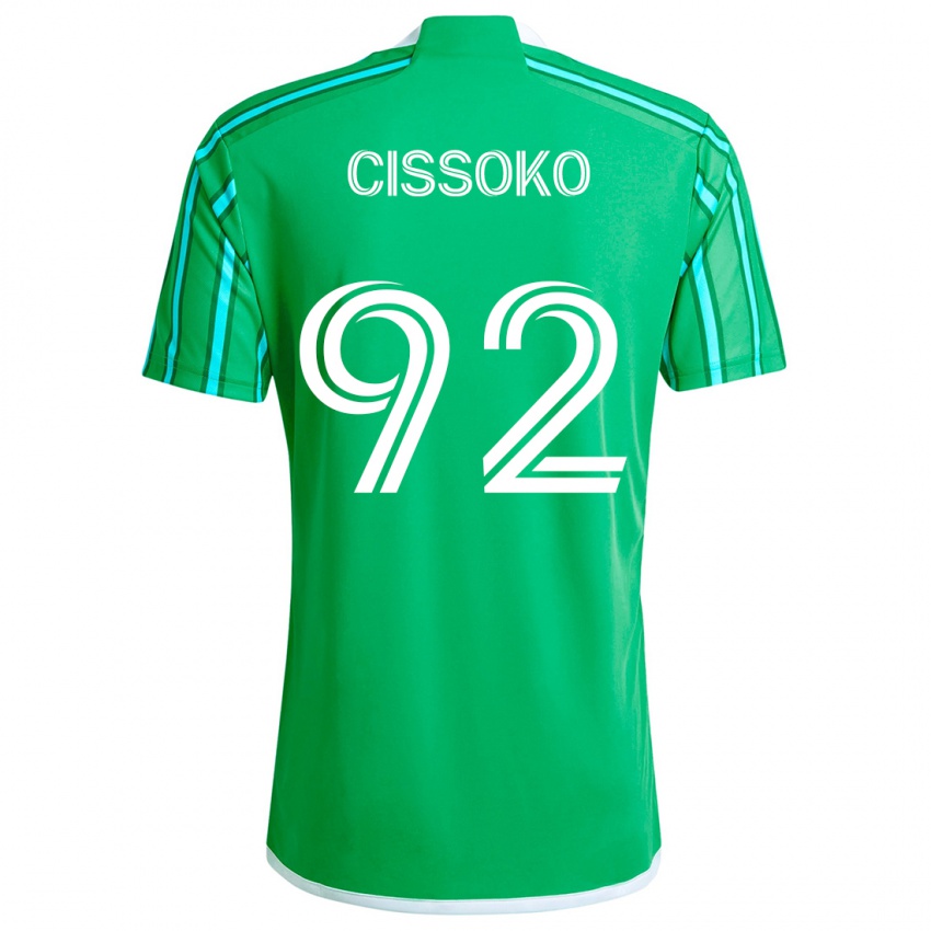 Dames Abdoulaye Cissoko #92 Groen Wit Thuisshirt Thuistenue 2024/25 T-Shirt België