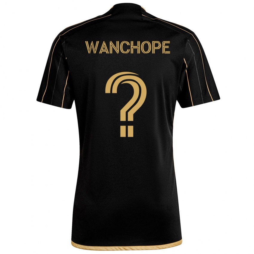 Femme Maillot Matías Wanchope #0 Or Noir Tenues Domicile 2024/25 T-Shirt Belgique