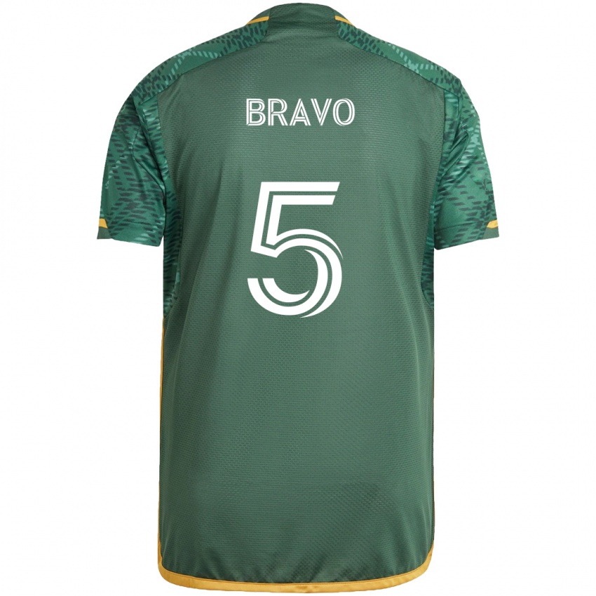 Damen Claudio Bravo #5 Grün Orange Heimtrikot Trikot 2024/25 T-Shirt Belgien