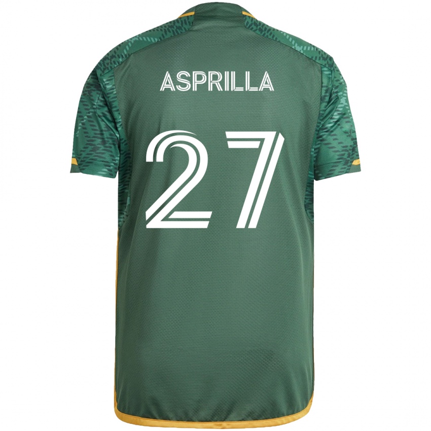 Dames Dairon Asprilla #27 Groen Oranje Thuisshirt Thuistenue 2024/25 T-Shirt België