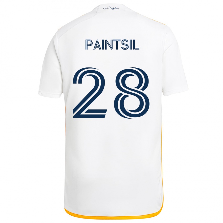 Dames Joseph Paintsil #28 Wit Geel Thuisshirt Thuistenue 2024/25 T-Shirt België