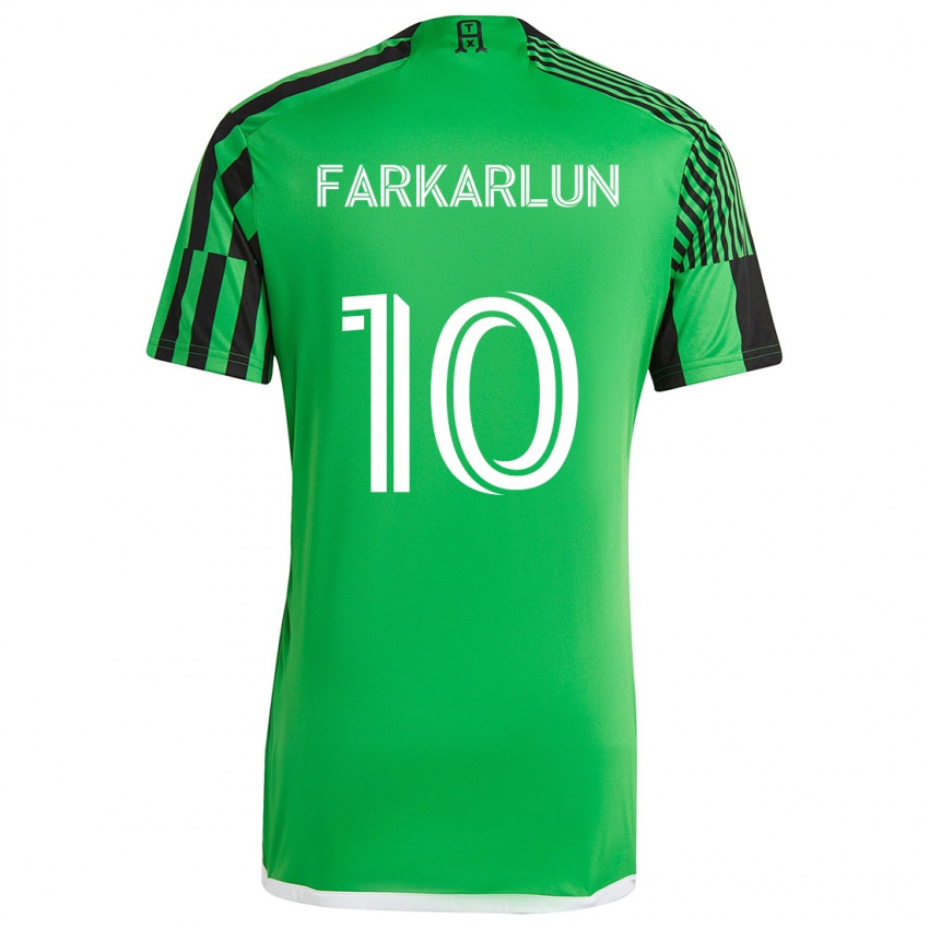 Dames Jimmy Farkarlun #10 Groen Zwart Thuisshirt Thuistenue 2024/25 T-Shirt België