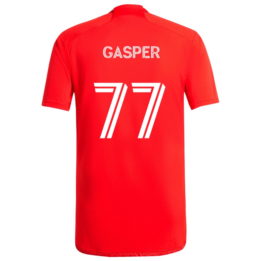 Dames Chase Gasper #77 Rood Wit Thuisshirt Thuistenue 2024/25 T-Shirt België