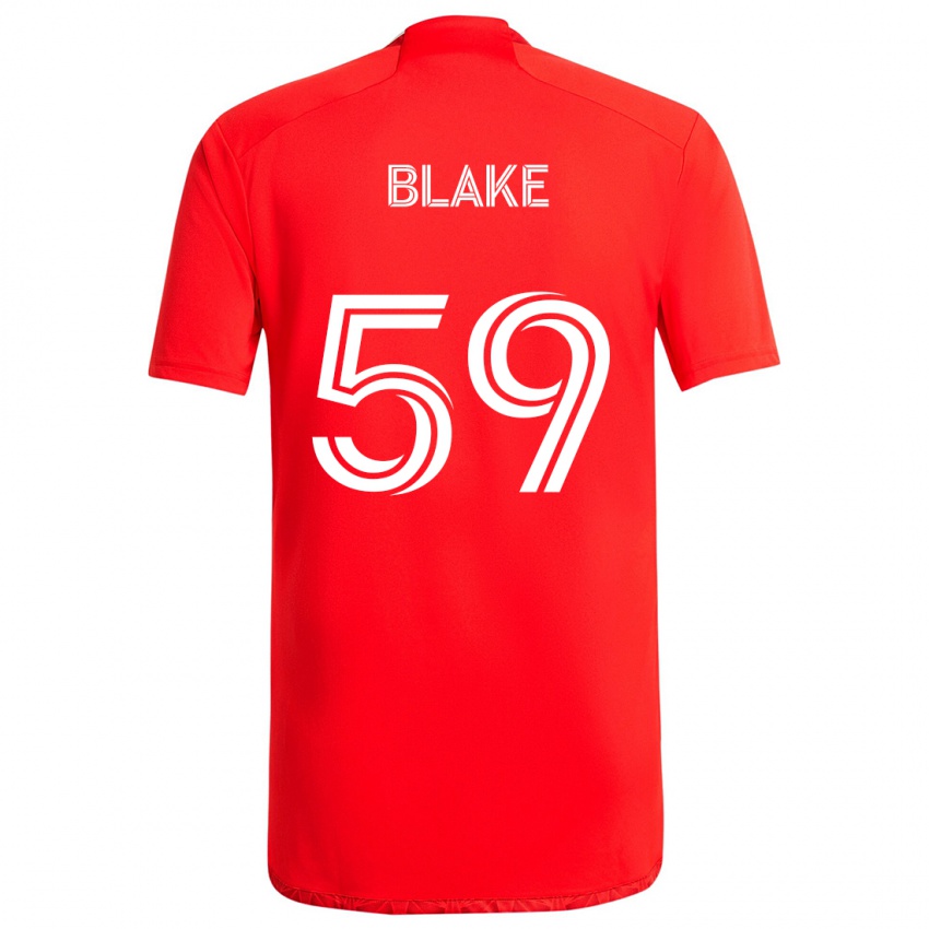 Dames Romain Blake #59 Rood Wit Thuisshirt Thuistenue 2024/25 T-Shirt België