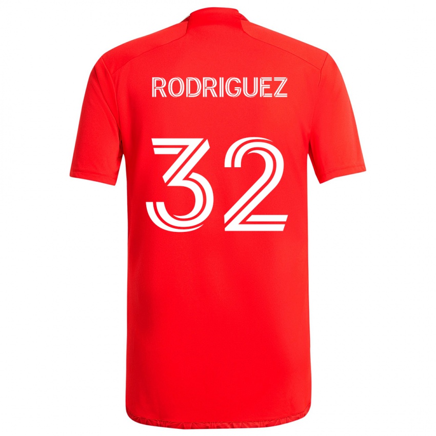 Femme Maillot Missael Rodríguez #32 Rouge Blanc Tenues Domicile 2024/25 T-Shirt Belgique