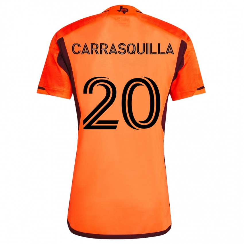 Femme Maillot Adalberto Carrasquilla #20 Orange Noir Tenues Domicile 2024/25 T-Shirt Belgique