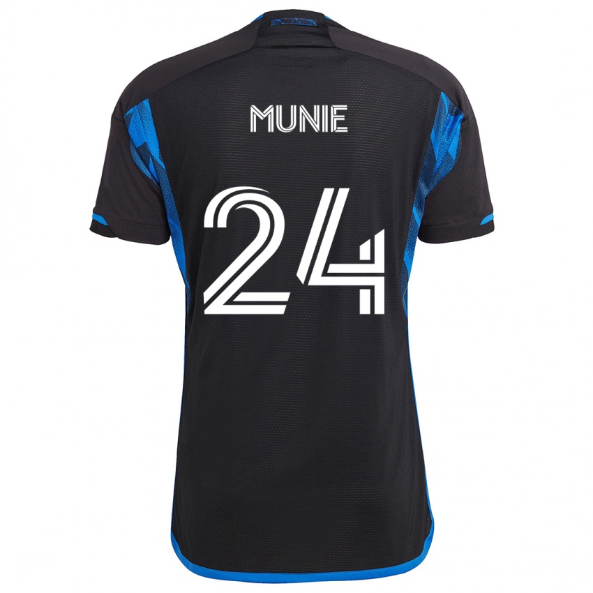 Damen Daniel Munie #24 Blau Schwarz Heimtrikot Trikot 2024/25 T-Shirt Belgien