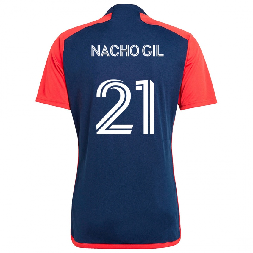 Dames Nacho Gil #21 Blauw Rood Thuisshirt Thuistenue 2024/25 T-Shirt België