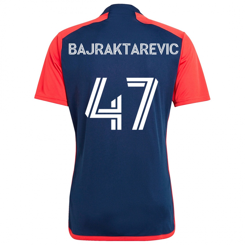 Damen Esmir Bajraktarevic #47 Blau Rot Heimtrikot Trikot 2024/25 T-Shirt Belgien