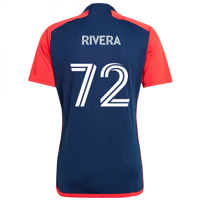 Damen Damián Rivera #72 Blau Rot Heimtrikot Trikot 2024/25 T-Shirt Belgien