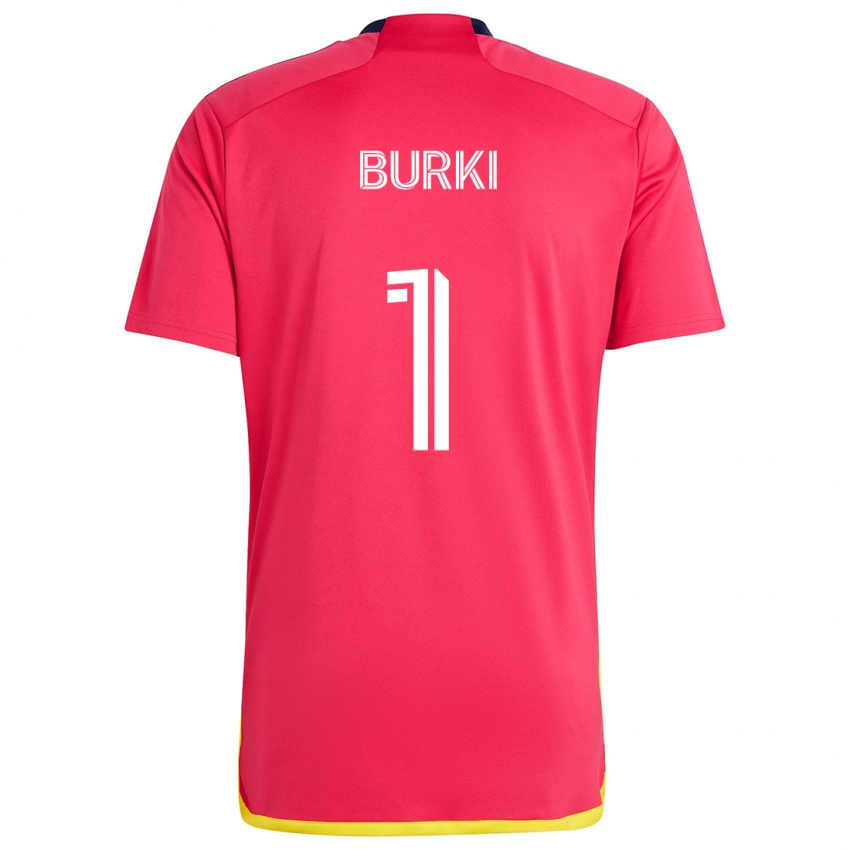 Dames Roman Bürki #1 Rood Blauw Thuisshirt Thuistenue 2024/25 T-Shirt België