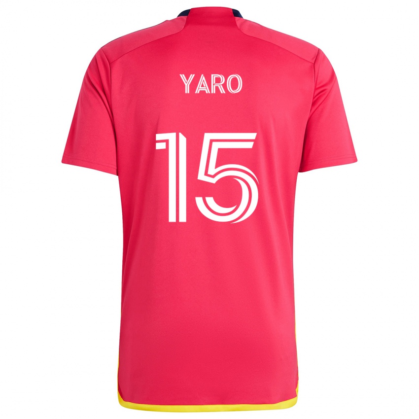 Damen Joshua Yaro #15 Rot Blau Heimtrikot Trikot 2024/25 T-Shirt Belgien