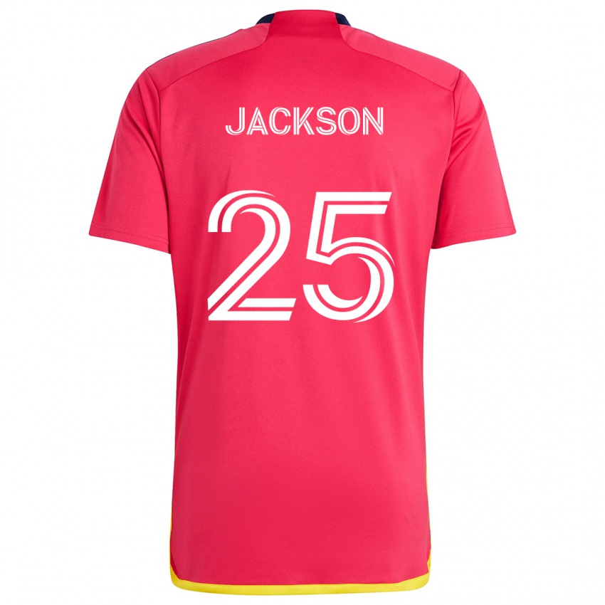 Dames Aziel Jackson #25 Rood Blauw Thuisshirt Thuistenue 2024/25 T-Shirt België