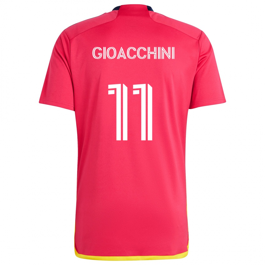 Damen Nicholas Gioacchini #11 Rot Blau Heimtrikot Trikot 2024/25 T-Shirt Belgien