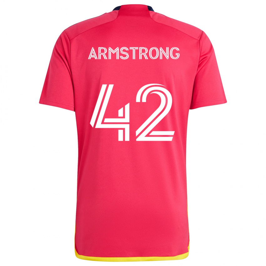 Dames Ezra Armstrong #42 Rood Blauw Thuisshirt Thuistenue 2024/25 T-Shirt België