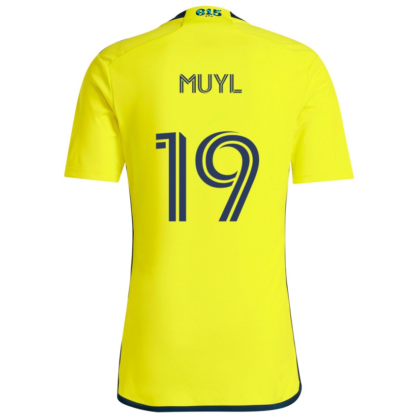 Dames Alex Muyl #19 Geel Blauw Thuisshirt Thuistenue 2024/25 T-Shirt België