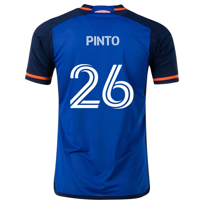 Femme Maillot Malik Pinto #26 Bleu Blanc Tenues Domicile 2024/25 T-Shirt Belgique