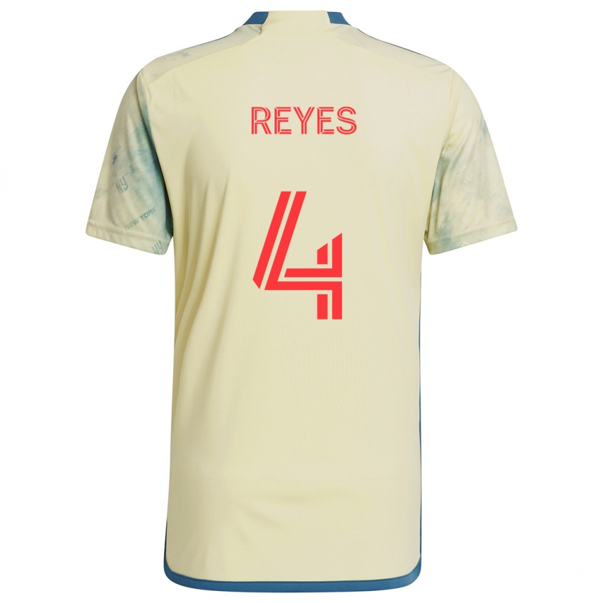 Dames Andrés Reyes #4 Geel Rood Blauw Thuisshirt Thuistenue 2024/25 T-Shirt België