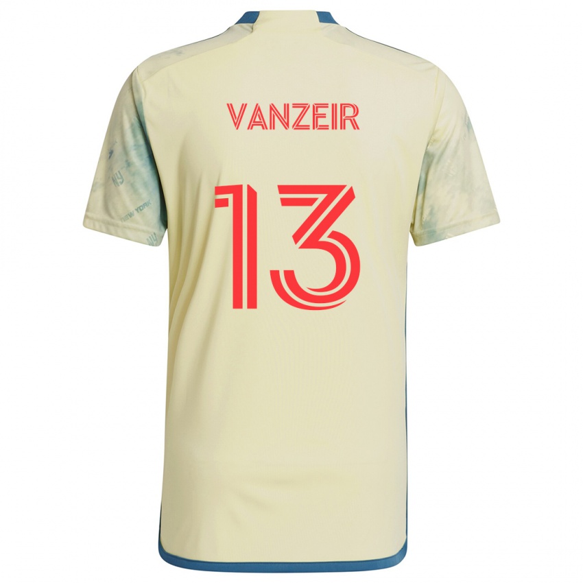 Dames Dante Vanzeir #13 Geel Rood Blauw Thuisshirt Thuistenue 2024/25 T-Shirt België