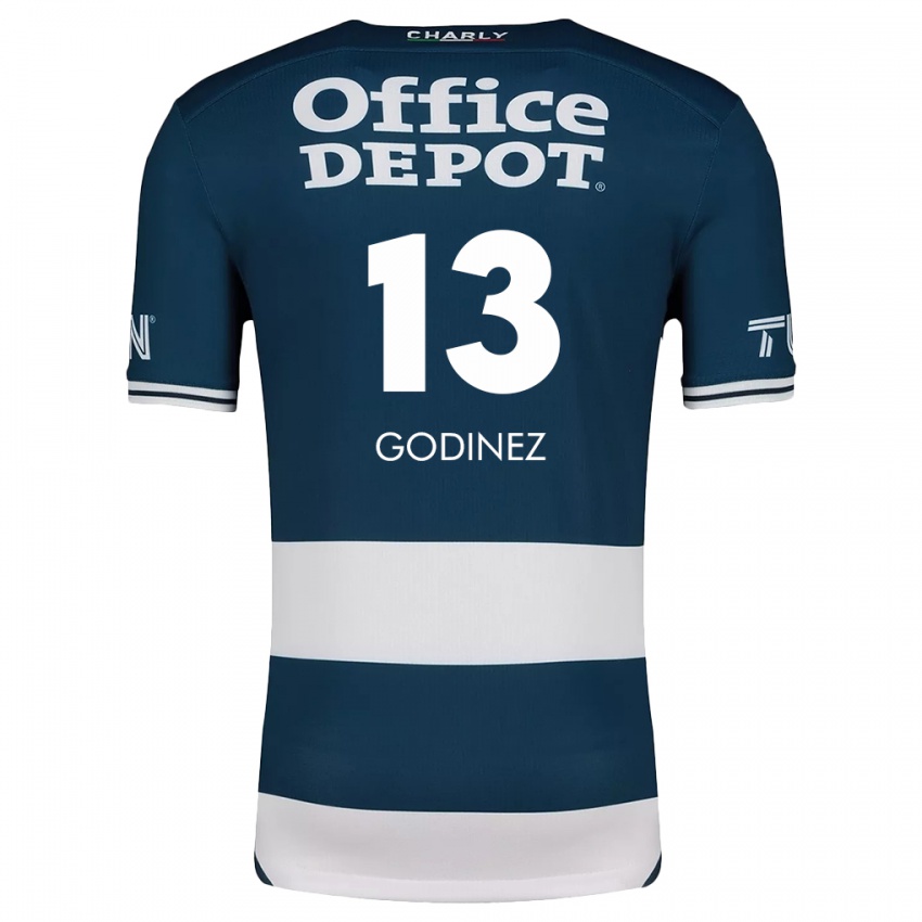 Dames Alexandra Godinez #13 Blauw Wit Thuisshirt Thuistenue 2024/25 T-Shirt België