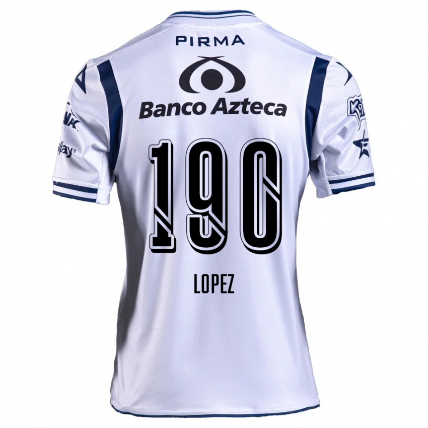 Dames Josué López #190 Wit Marineblauw Thuisshirt Thuistenue 2024/25 T-Shirt België