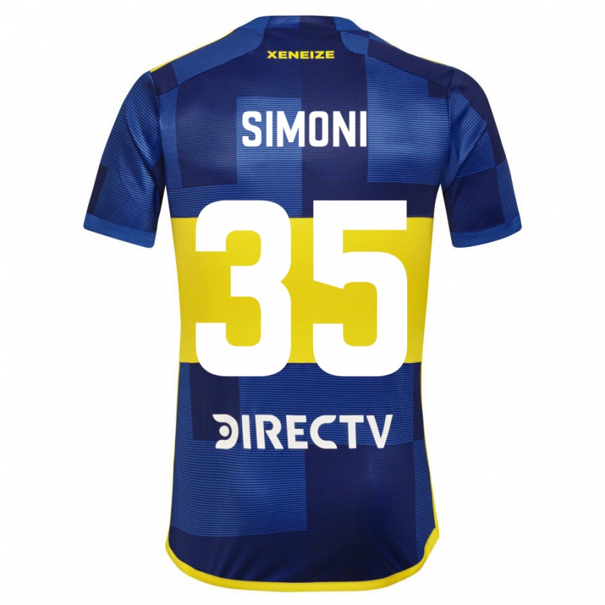 Dames Valentino Simoni #35 Blauw Geel Thuisshirt Thuistenue 2024/25 T-Shirt België