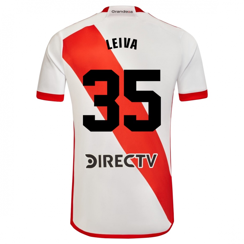 Dames Tobías Leiva #35 Wit Rood Thuisshirt Thuistenue 2024/25 T-Shirt België