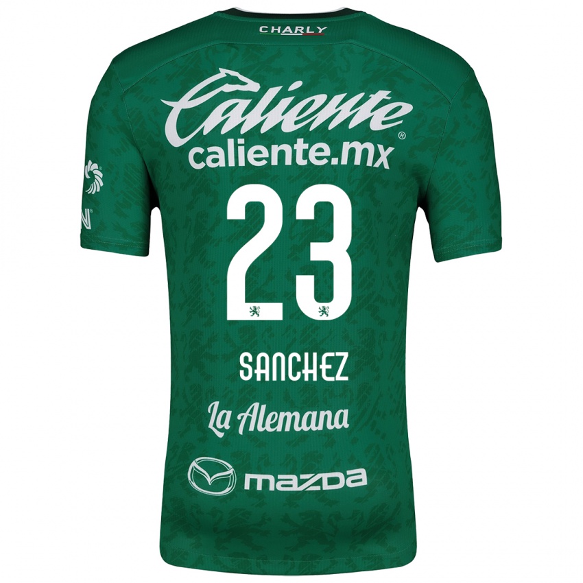 Femme Maillot Borja Sánchez #23 Vert Blanc Tenues Domicile 2024/25 T-Shirt Belgique