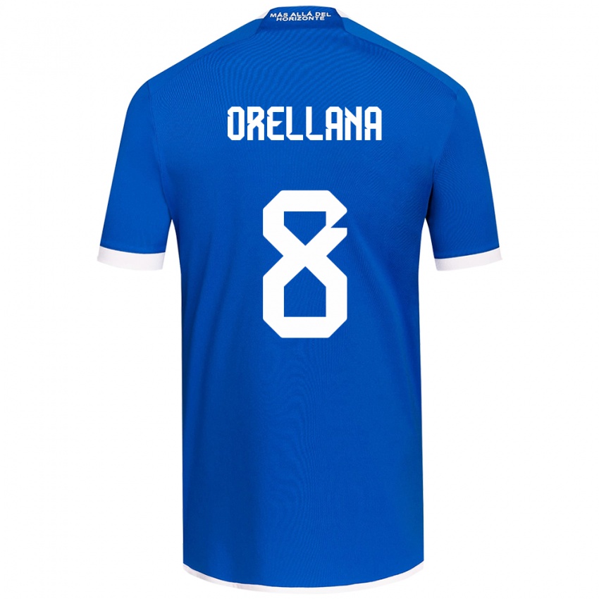 Dames Denisse Orellana #8 Blauw Wit Thuisshirt Thuistenue 2024/25 T-Shirt België