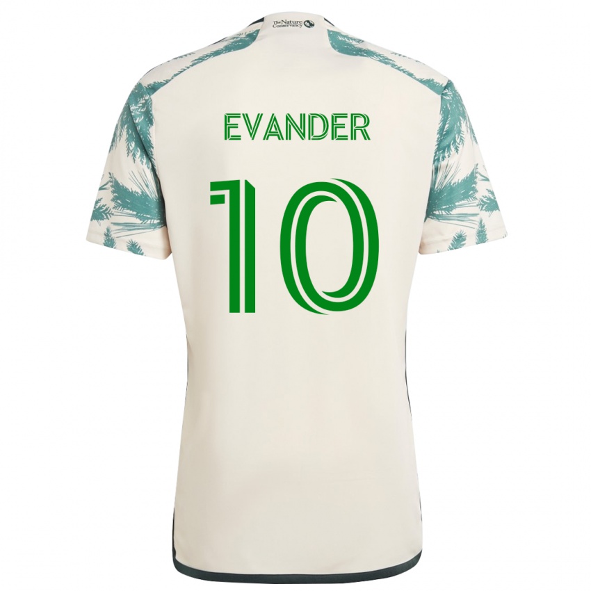 Dames Evander #10 Beigebruin Uitshirt Uittenue 2024/25 T-Shirt België