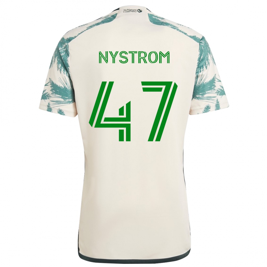 Dames Maximo Nystrom #47 Beigebruin Uitshirt Uittenue 2024/25 T-Shirt België